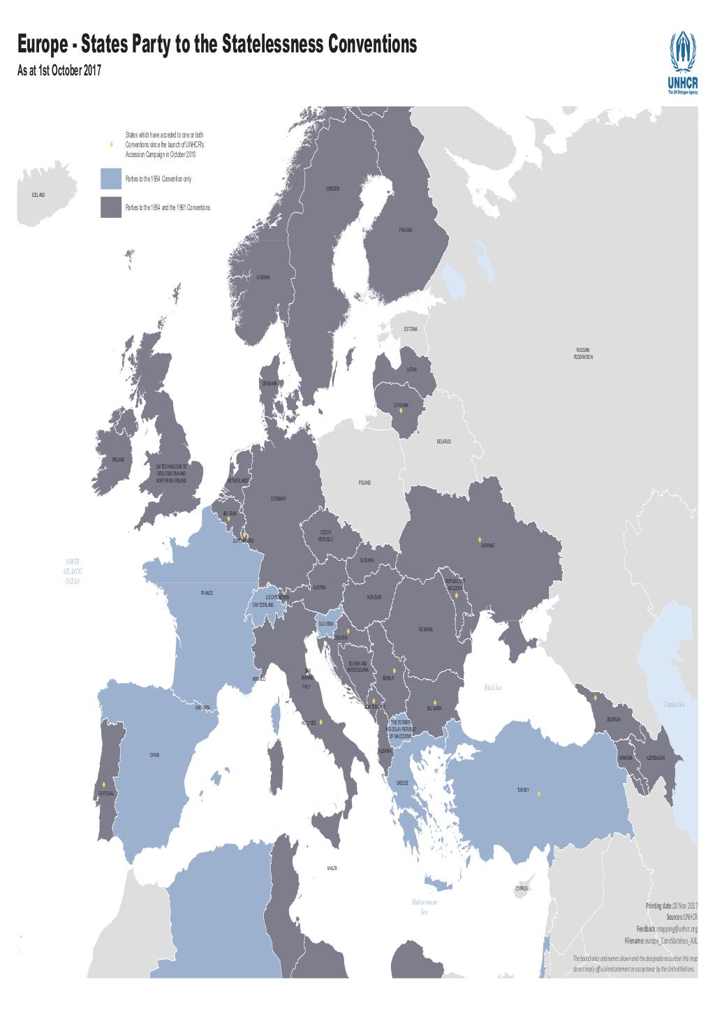Document - Europe - States Party to the Statelessness Conventions - as ...