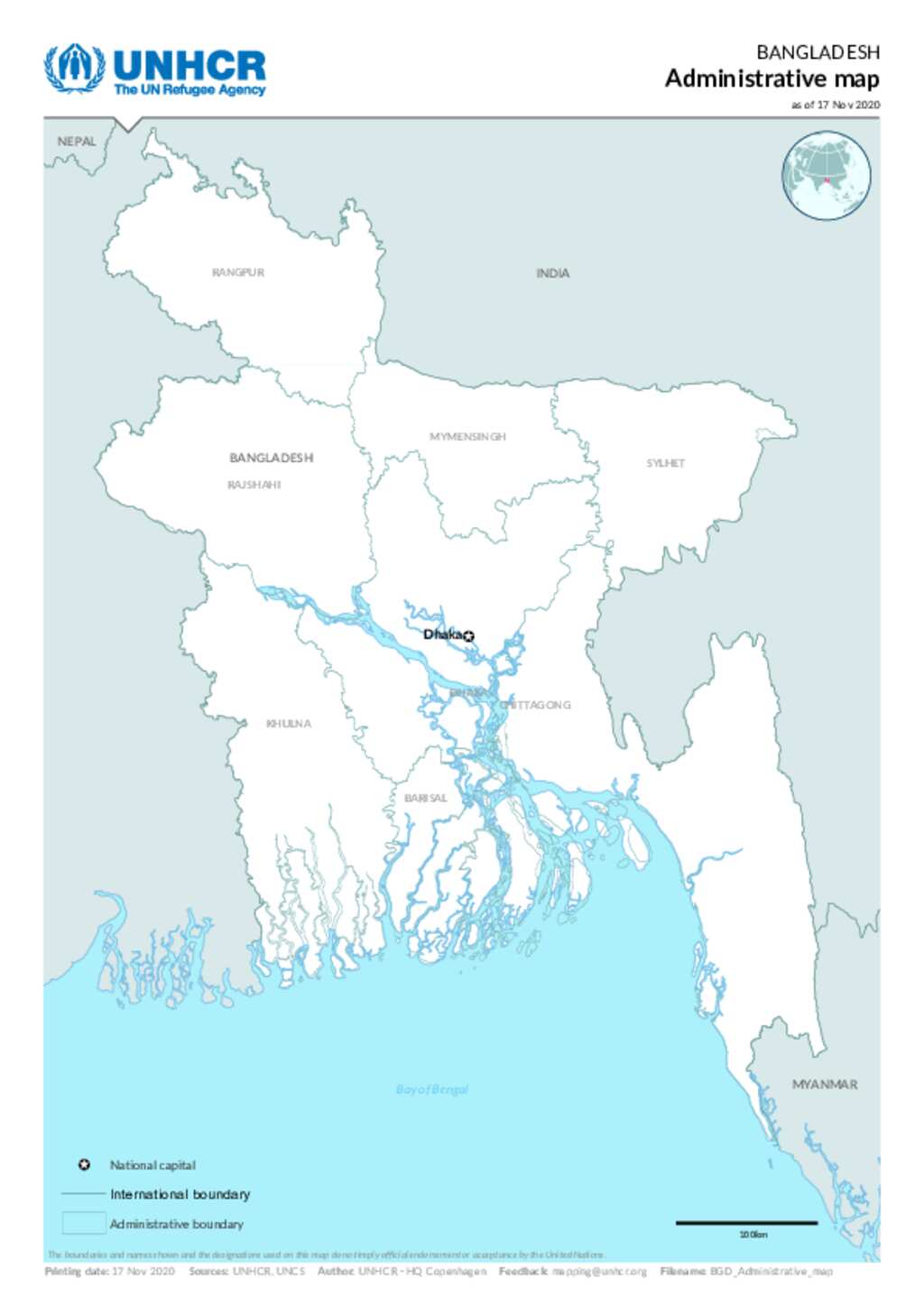 Bd Map.pdf Document - BANGLADESH | Administrative map