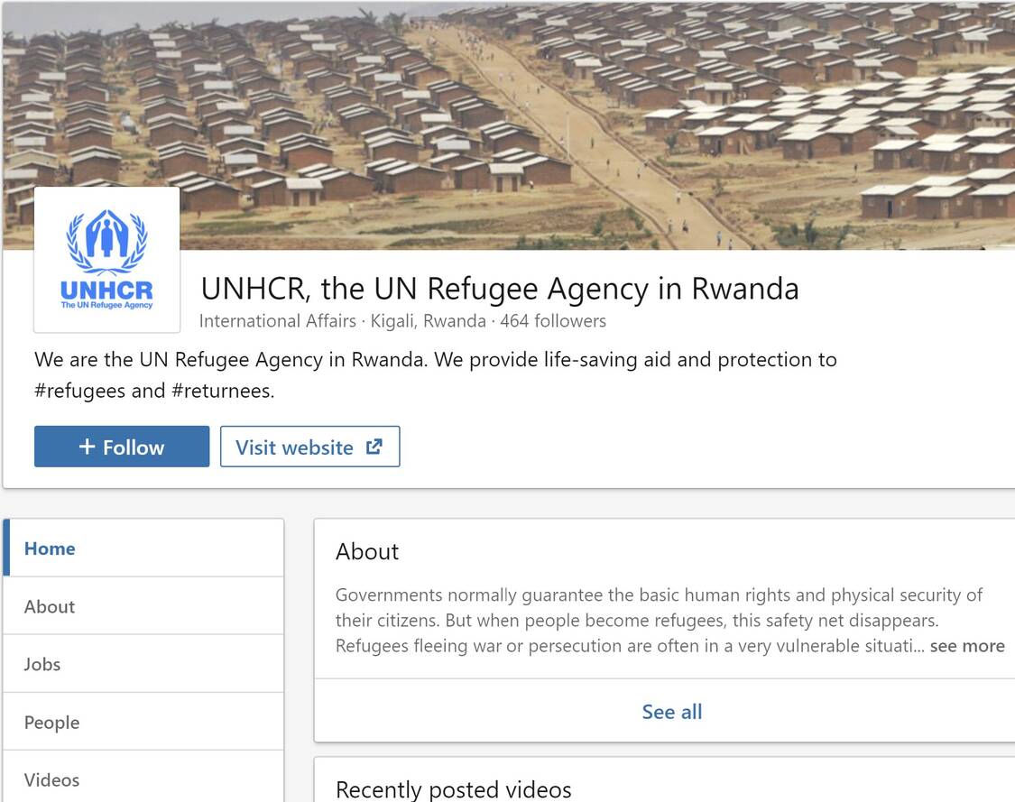 LinkedIn - UNHCR, The UN Refugee Agency in Rwanda